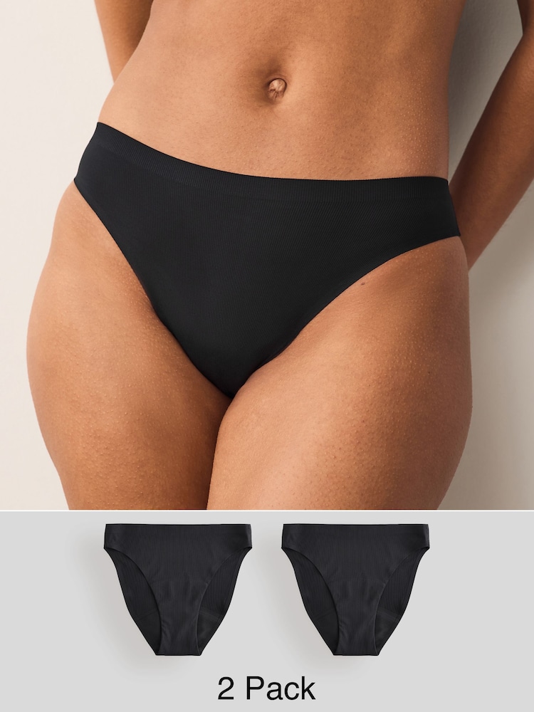 Negro - NVPL Period Knickers 2 Pack - Imagen 1 de 9