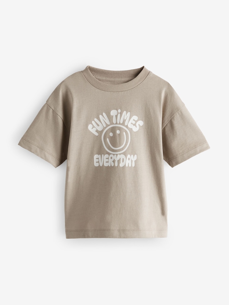 Neutral Fun Times - Camiseta sencilla de manga corta (3 meses-7 años) - Imagen 1 de 4 Neutral Fun Times - Camiseta sencilla de manga corta (3 meses-7 años) - Imagen 1 de 4