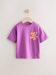 Magenta Pink Slogan Simple Short Sleeve T-Shirt (3mths-7yrs) - Image 1 of 4