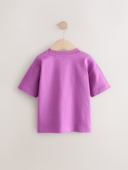 Magenta Pink Slogan Simple Short Sleeve T-Shirt (3mths-7yrs) - Image 2 of 4