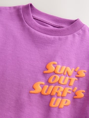 Magenta Pink Slogan Simple Short Sleeve T-Shirt (3mths-7yrs) - Image 4 of 4