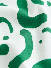 White/Green Happy Faces Short Sleeve All-Over Print T-Shirt (3mths-7yrs) - Image 4 of 4