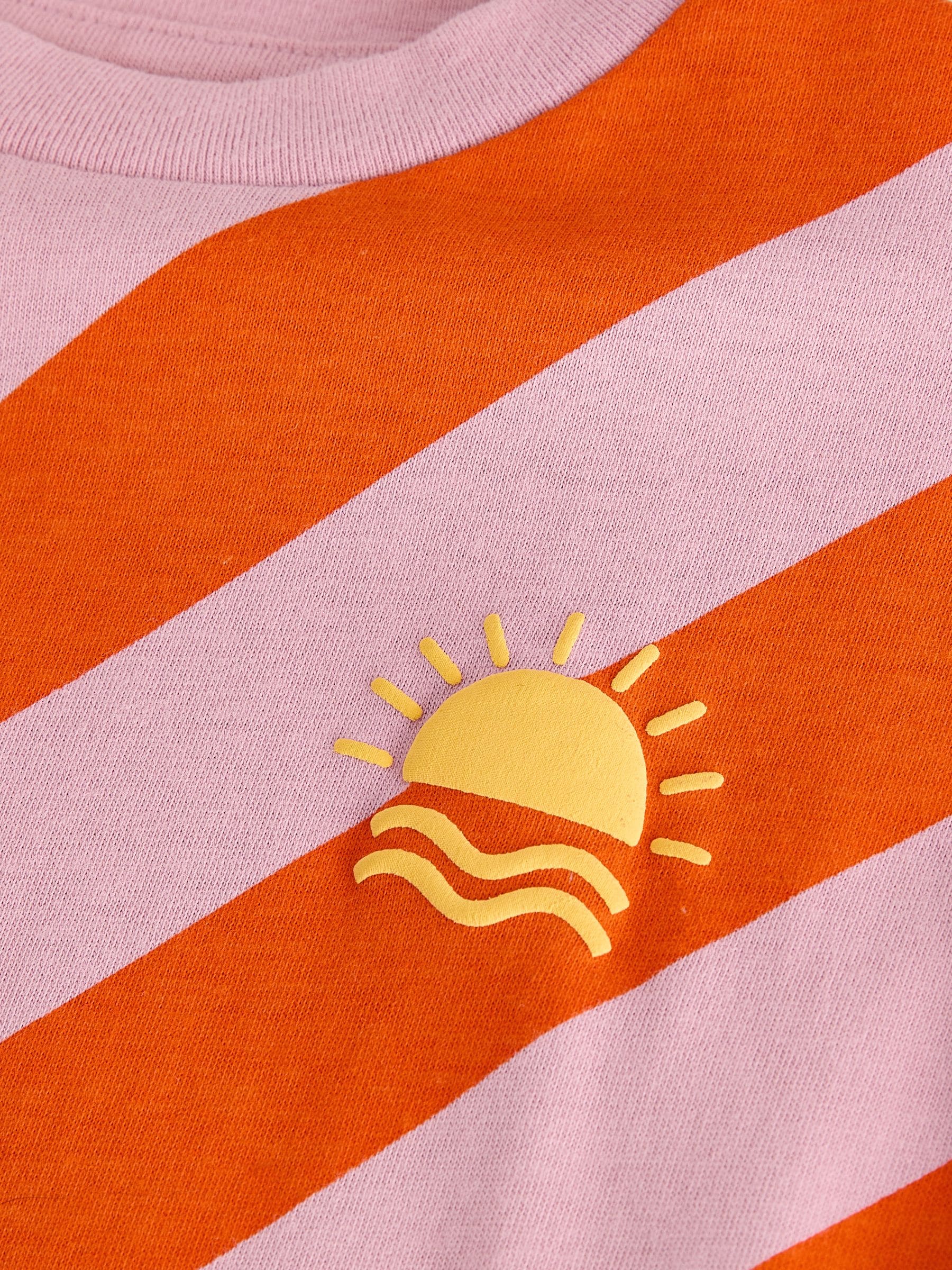 Buy Red/Pink Short Sleeve Stripe T-Shirt (3mths-7yrs) from Next
