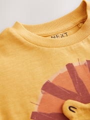 Mustard Yellow Short Sleeve Interactive Appliqué T-Shirt (3mths-7yrs) - Image 5 of 5