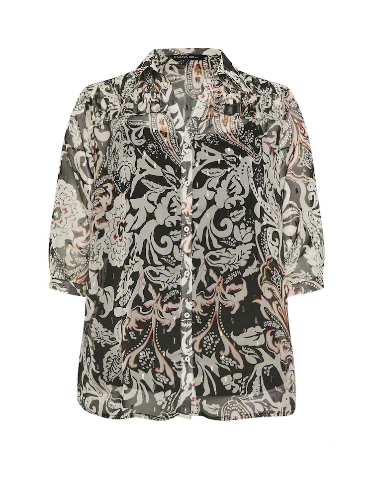 Evans – Boho – Bluse mit Trägertop-Einsatz, Schwarz - Bild 6 von 6 Evans – Boho – Bluse mit Trägertop-Einsatz, Schwarz - Bild 6 von 6