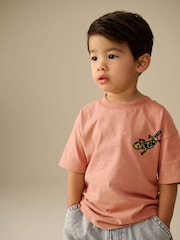 Rust Brown 100% Cotton Short Sleeve Back Print T-Shirt (3mths-7yrs) - Image 2 of 8