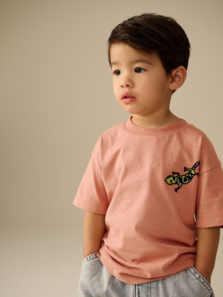 Rust Brown 100% Cotton Short Sleeve Back Print T-Shirt (3mths-7yrs) - Image 2 of 8