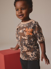 Blue/Black Snake Print Short Sleeve All-Over Print T-Shirt (3mths-7yrs) - Image 1 of 7