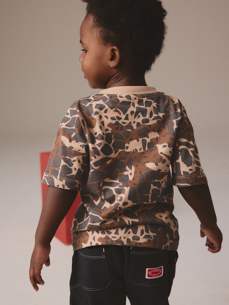 Blue/Black Snake Print Short Sleeve All-Over Print T-Shirt (3mths-7yrs) - Image 3 of 7