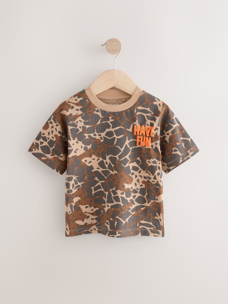 Blue/Black Snake Print Short Sleeve All-Over Print T-Shirt (3mths-7yrs) - Image 4 of 7