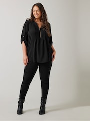 Evans Zip Pintuck Shirt - Image 2 of 5