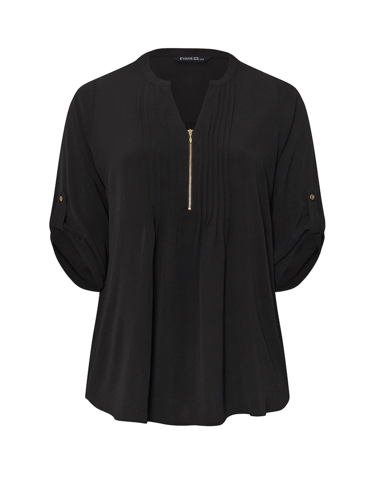 Evans Zip Pintuck Shirt - Image 5 of 5