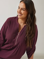 Evans Zip Pintuck Shirt - Image 4 of 6
