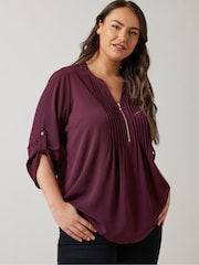 Evans Zip Pintuck Shirt - Image 5 of 6
