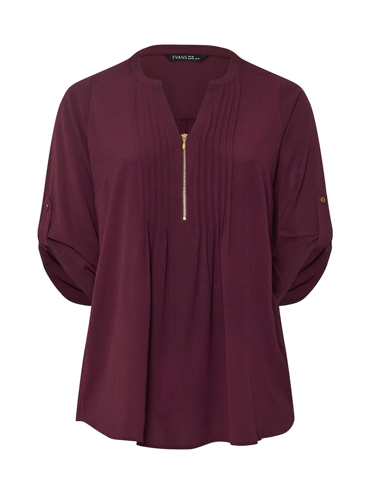 Evans Zip Pintuck Shirt - Image 6 of 6