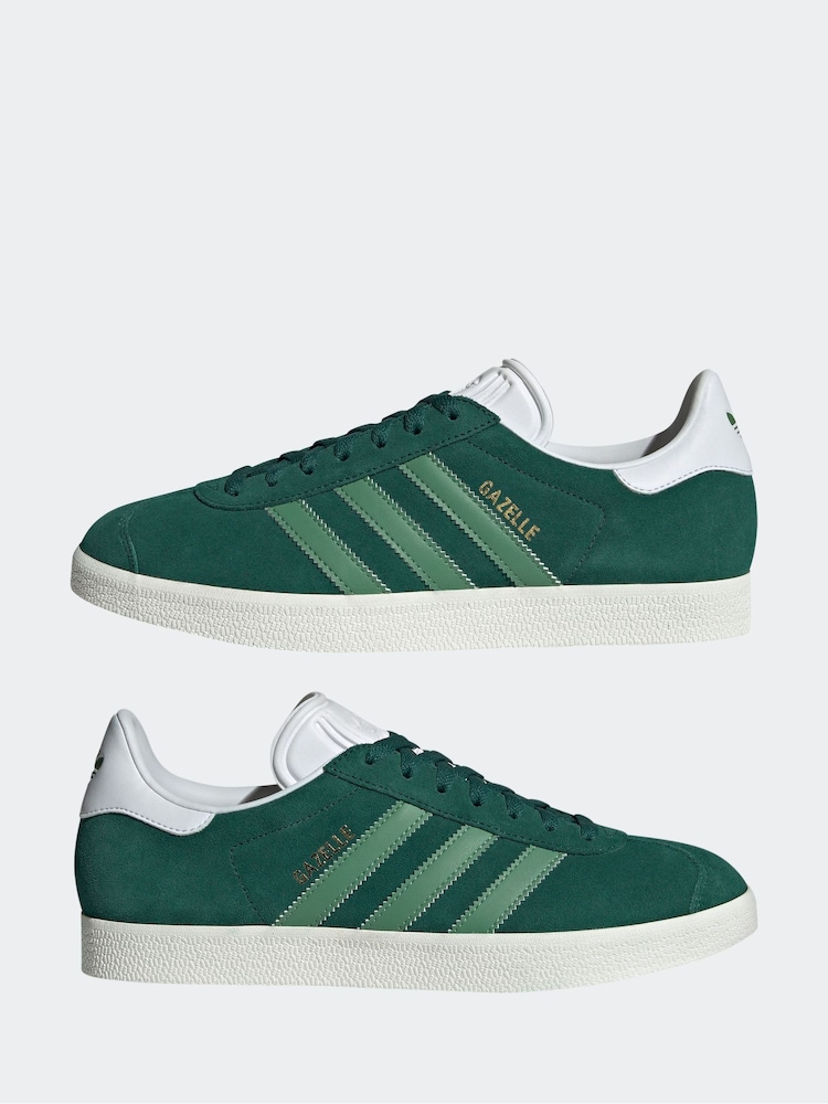 adidas Originals Light Green Gazelle Trainers - Image 5 of 9