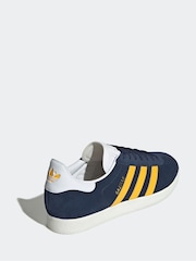 adidas Originals Navy/Yellow Gazelle Trainers - Image 2 of 8