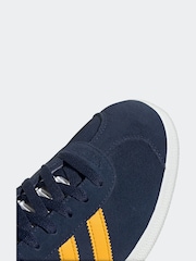 adidas Originals Navy/Yellow Gazelle Trainers - Image 7 of 8