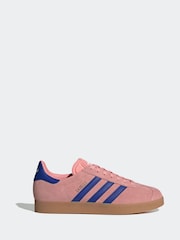 adidas Originals Pink/Blue Gazelle Trainers - Image 1 of 9