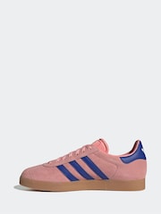 adidas Originals Pink/Blue Gazelle Trainers - Image 8 of 9