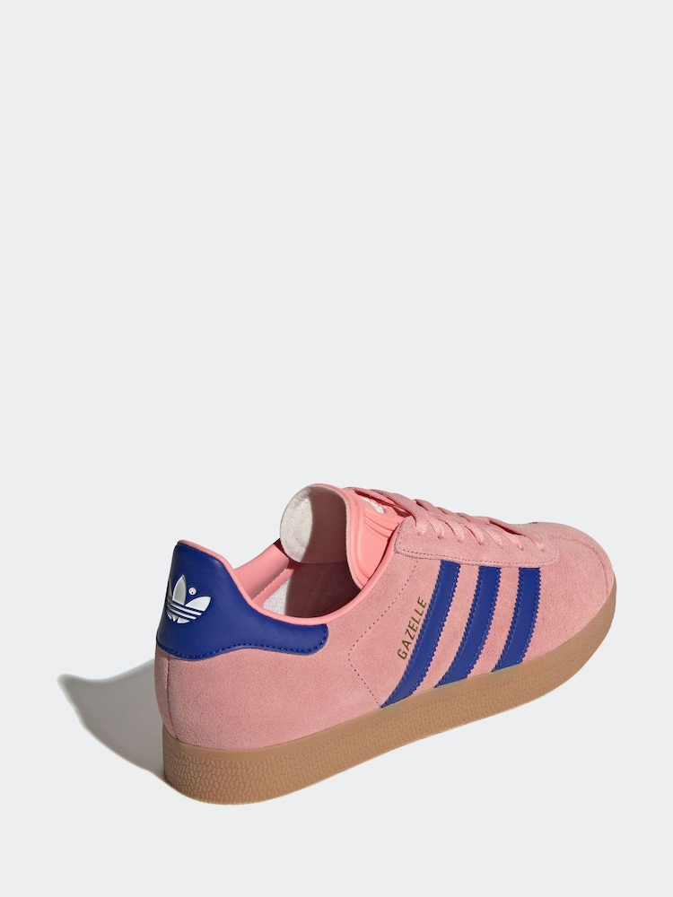 adidas Originals Pink/Blue Gazelle Trainers - Image 9 of 9