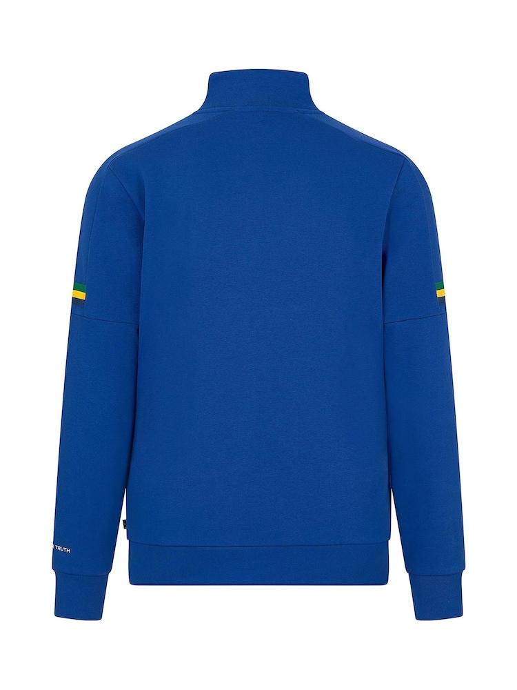 Fanatics Blue F1 Ayrton Senna Stripe 1/4 Zip Top - Image 3 of 3