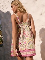 Pink Mini Summer 100% Cotton Dress - Image 4 of 8