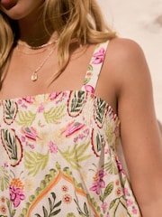 Pink Mini Summer 100% Cotton Dress - Image 5 of 8