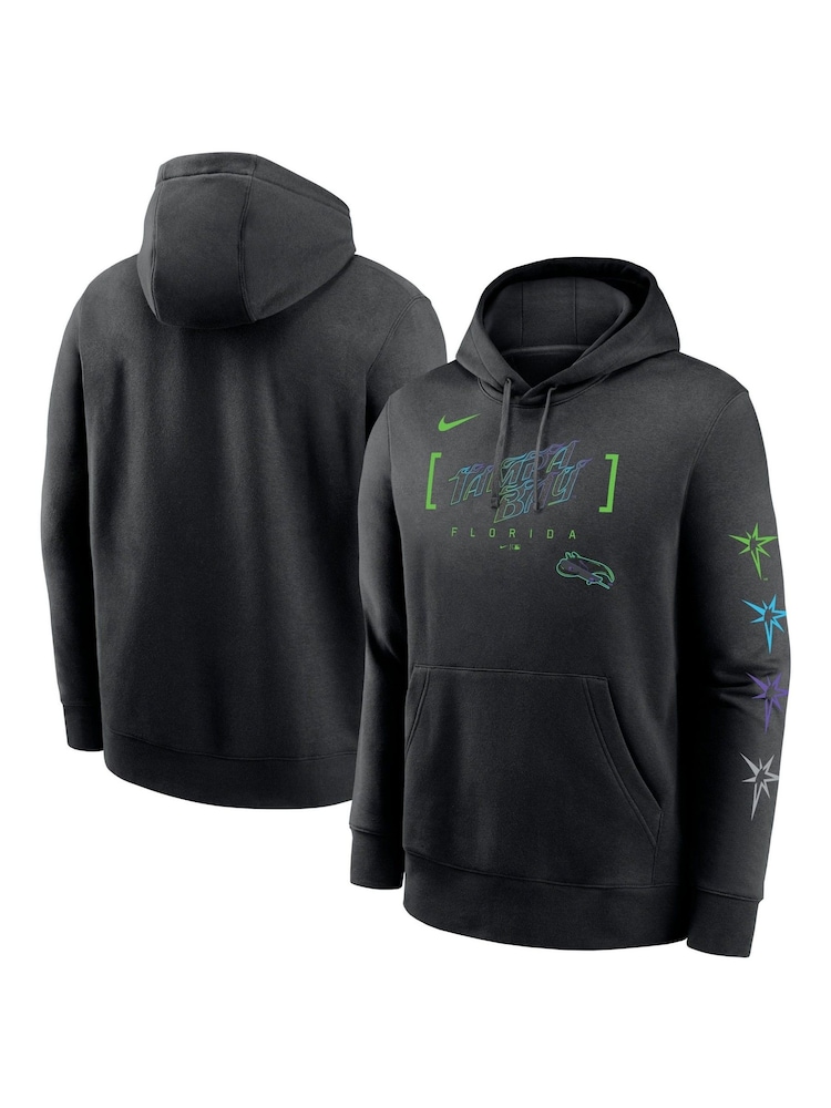 Fanatics MLB Tampa Bay Rays City Connect Club Fleece Black Hoodie - Image 1 of 3