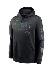 Fanatics MLB Tampa Bay Rays City Connect Club Fleece Black Hoodie - Image 2 of 3