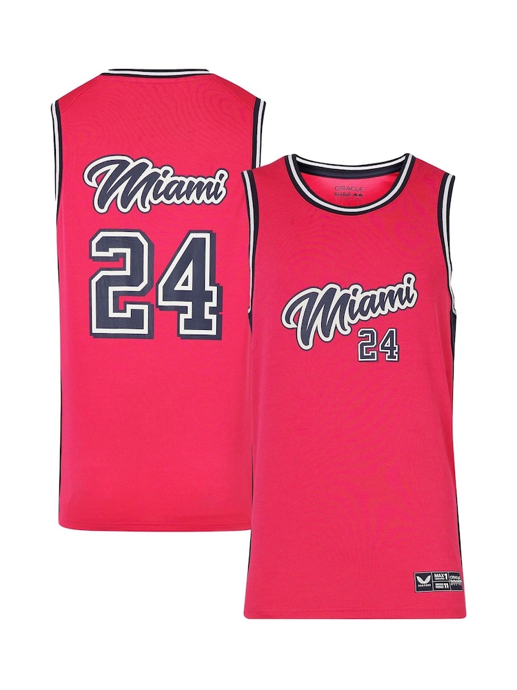 Fanatics Red Special Edition F1 Red Bull Racing 2024 Miami Basketball Jersey - Image 1 of 3