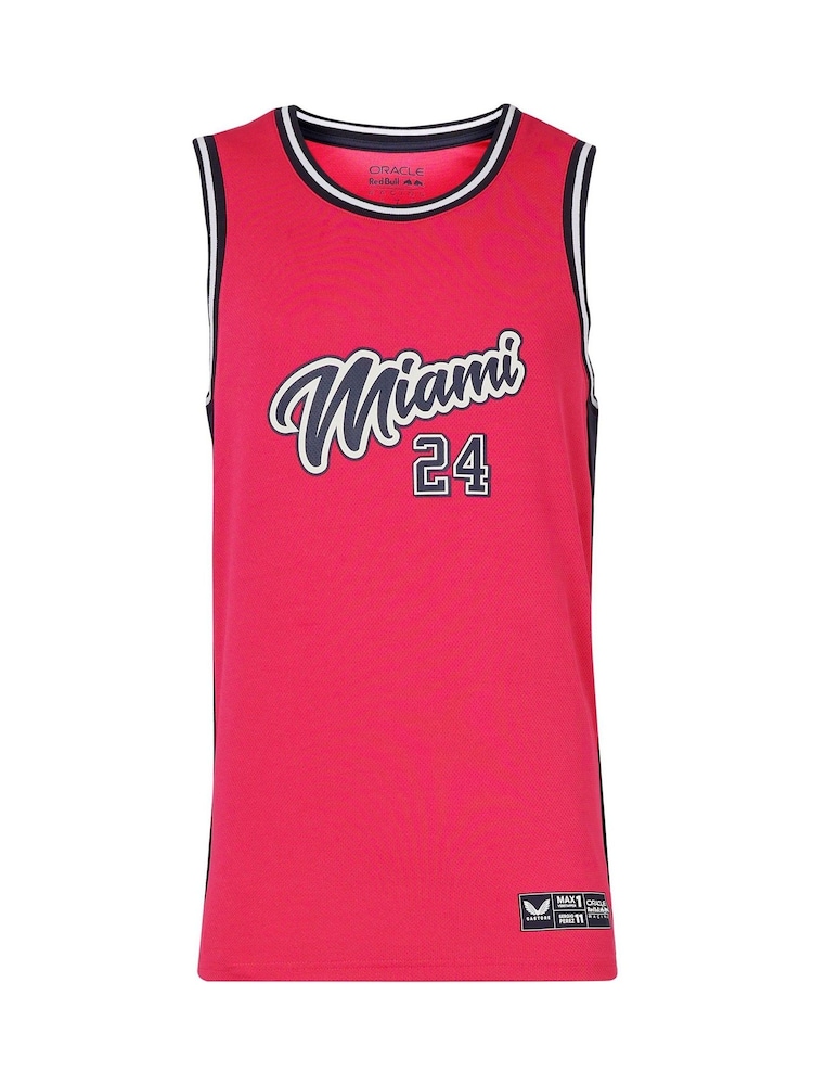 Fanatics Red Special Edition F1 Red Bull Racing 2024 Miami Basketball Jersey - Image 2 of 3