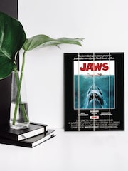 Pyramid International Blue Jaws One Sheet Wooden Wall Art - Image 1 of 2