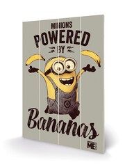 Pyramid International Grey Despicable Me Powered By Bananas Wooden Wall Art - Image 3 of 3