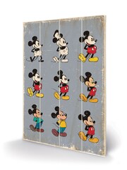 Pyramid International Grey Mickey Mouse Evolution Wooden Wall Art - Image 2 of 3