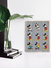 Pyramid International Grey Mickey Mouse Evolution Wooden Wall Art - Image 3 of 3