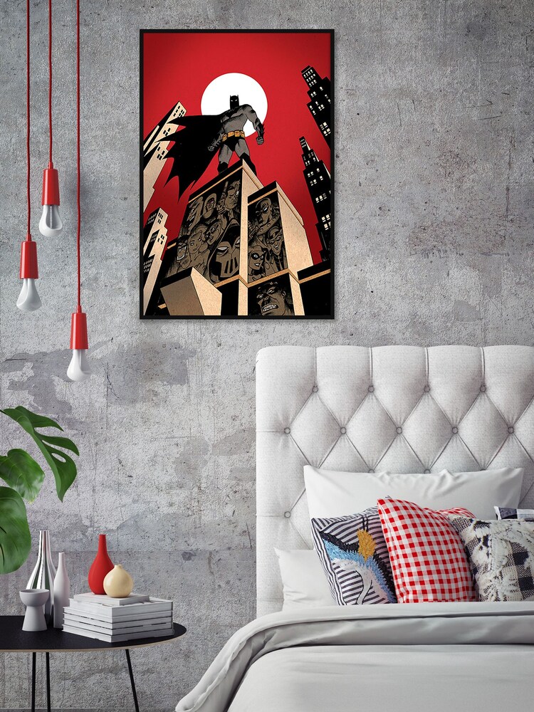 Pyramid International Black The Batman Villain Skyline Framed Maxi Poster - Image 2 of 3