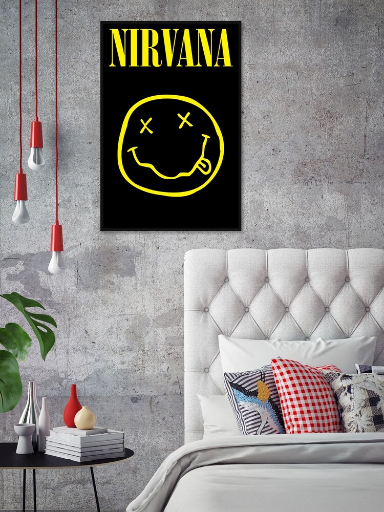Pyramid International Black Nirvana Smiley Framed Maxi Poster - Image 2 of 3