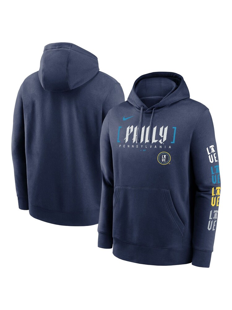 Fanatics Blue MLB Philadelphia Phillies City Connect Club Fleece Hoodie - Image 1 of 3