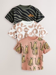 Multi Short Sleeve T-Shirts 3 Pack (3mths-7yrs) - Image 1 of 3