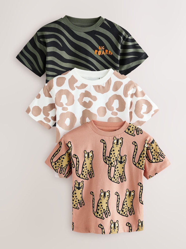 Multi Short Sleeve T-Shirts 3 Pack (3mths-7yrs) - Image 1 of 3