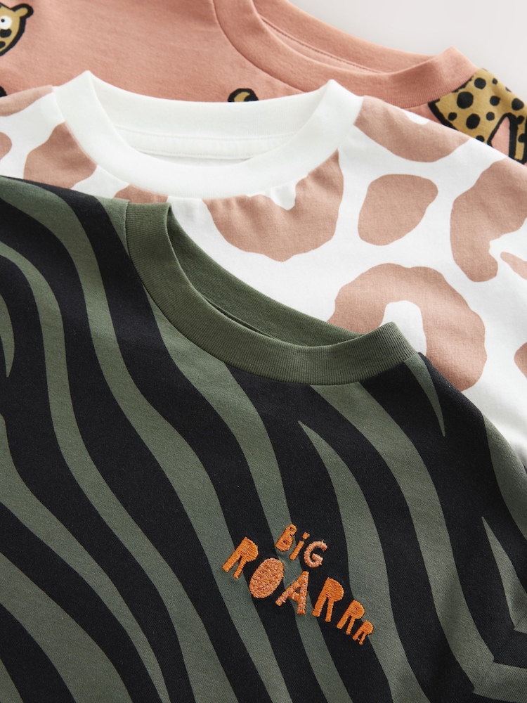 Multi Short Sleeve T-Shirts 3 Pack (3mths-7yrs) - Image 2 of 3