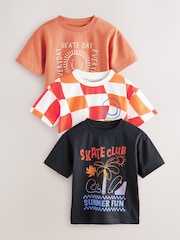 Mid Orange Short Sleeve T-Shirts 3 Pack (3mths-7yrs) - Image 1 of 7