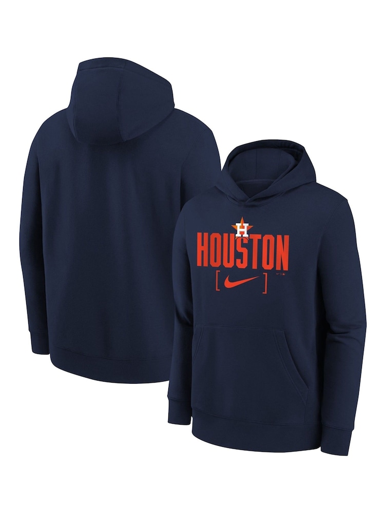 Fanatics Youth Blue MLB Houston Astros Club Fleece Club Stack Hoodie - Image 1 of 3