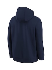Fanatics Youth Blue MLB Milwaukee Brewers Club Fleece Club Stack Hoodie - Image 3 of 3