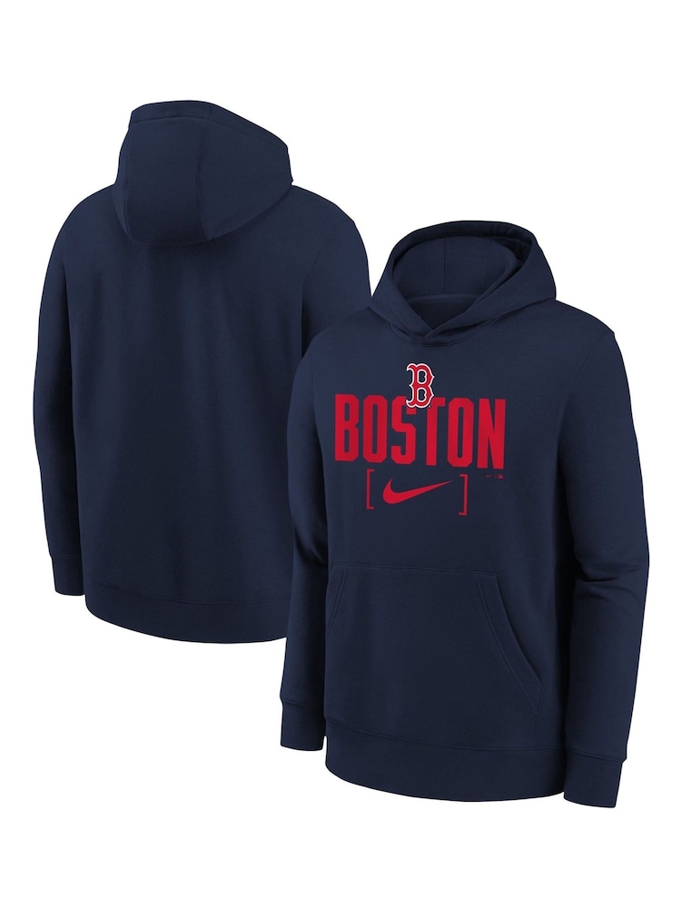 Fanatics Youth Blue MLB Boston Sox Club Fleece Club Stack Hoodie - Image 1 of 3