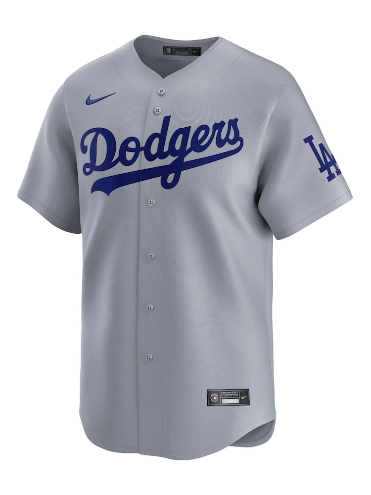 Fanatics Youth Grey MLB Los Angeles Dodgers Limited Alternate Jersey - Image 2 of 3