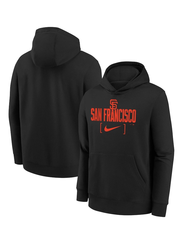 Fanatics Youth MLB San Francisco Giants Club Fleece Club Stack Black Hoodie - Image 1 of 3