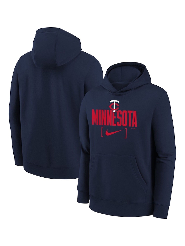 Fanatics Youth Blue MLB Minnesota Twins Club Fleece Club Stack Hoodie - Image 1 of 3