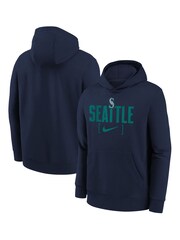 Fanatics Youth Blue MLB Seattle Mariners Club Fleece Club Stack Hoodie - Image 1 of 3